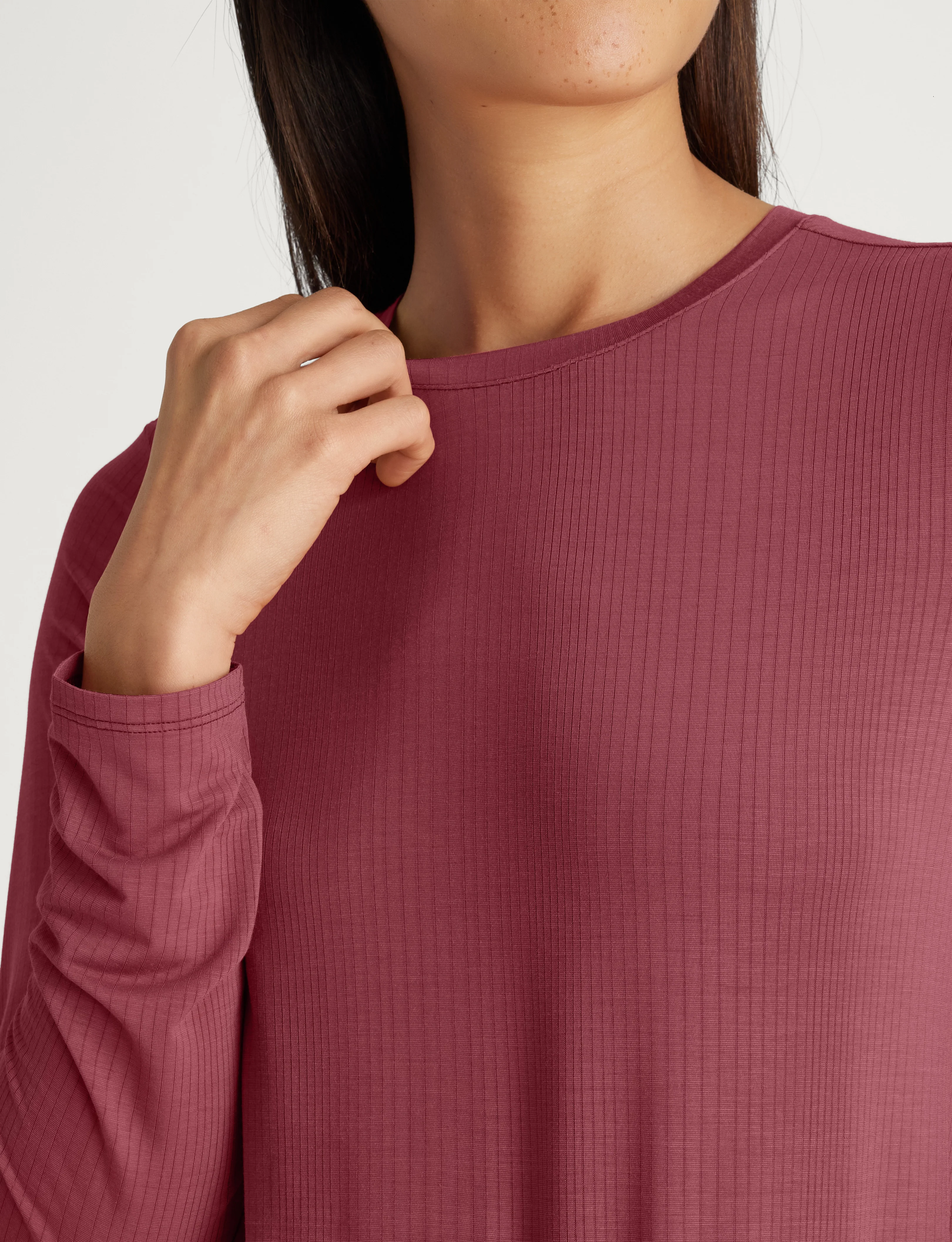 Women's Second Skin Luxe Rib Long Sleeve Crew Neck - Image 11