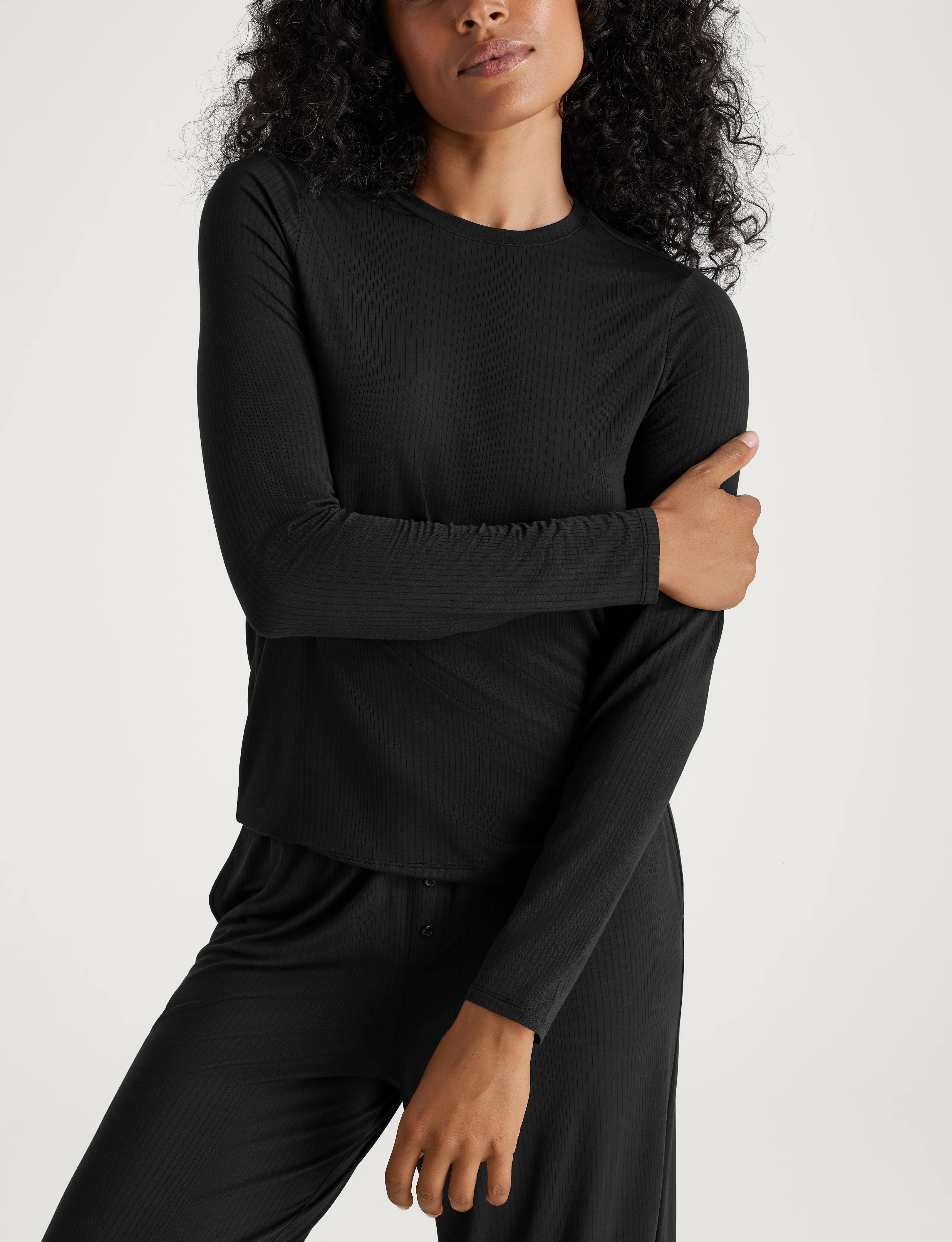 Women's Second Skin Luxe Rib Long Sleeve Crew Neck - Image 2