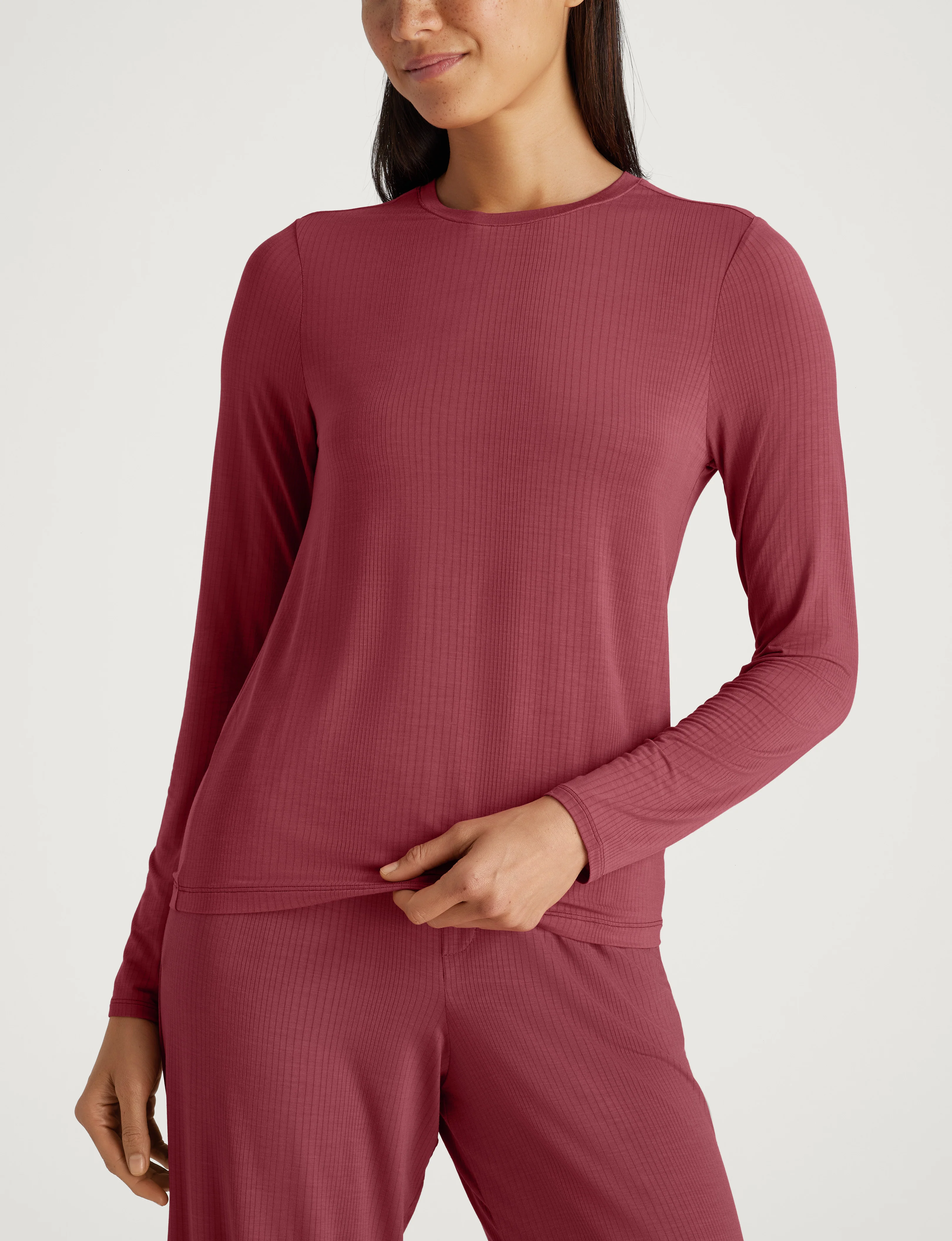 Women's Second Skin Luxe Rib Long Sleeve Crew Neck - Image 9