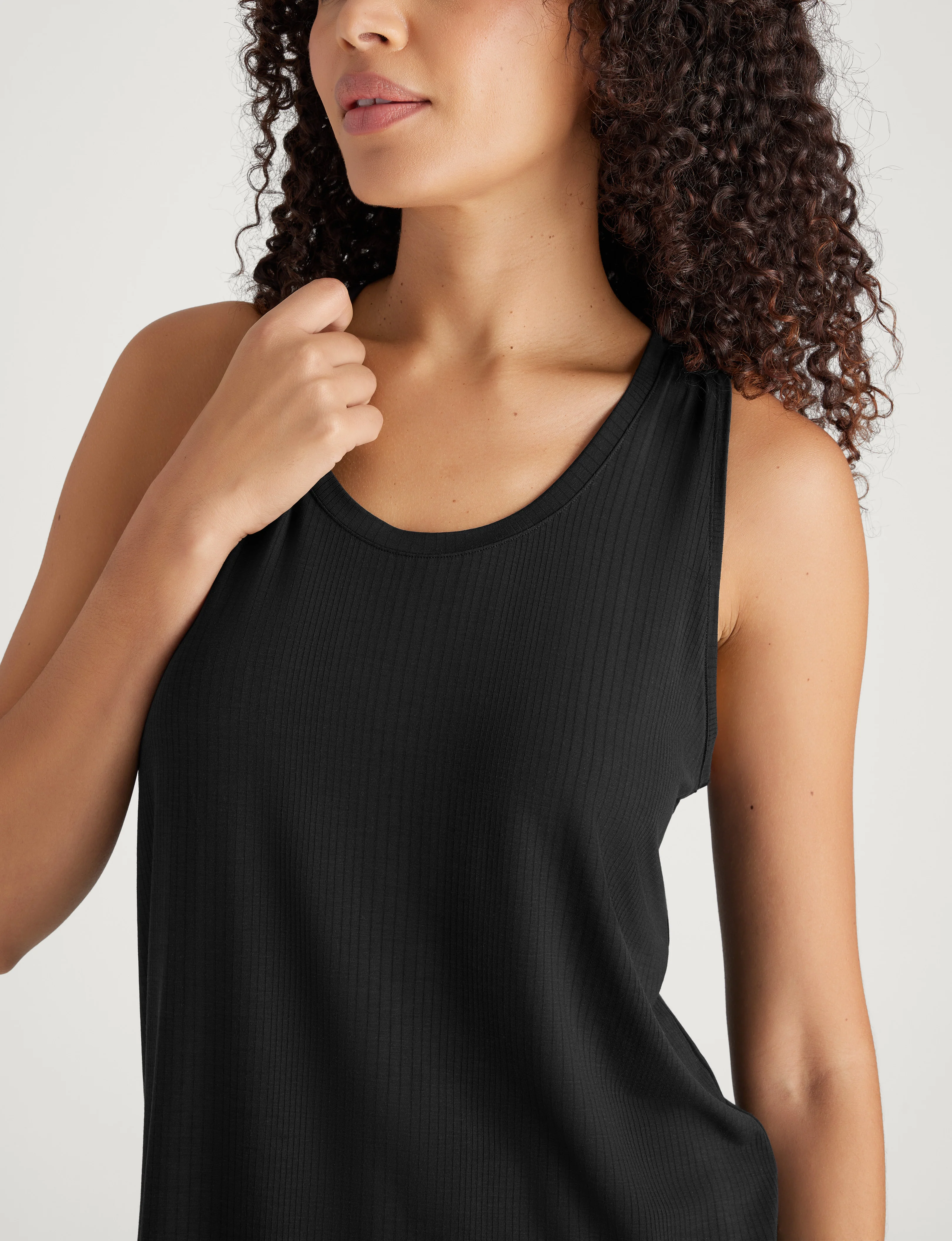 Women's Second Skin Luxe Rib Sleep Tank - Image 9