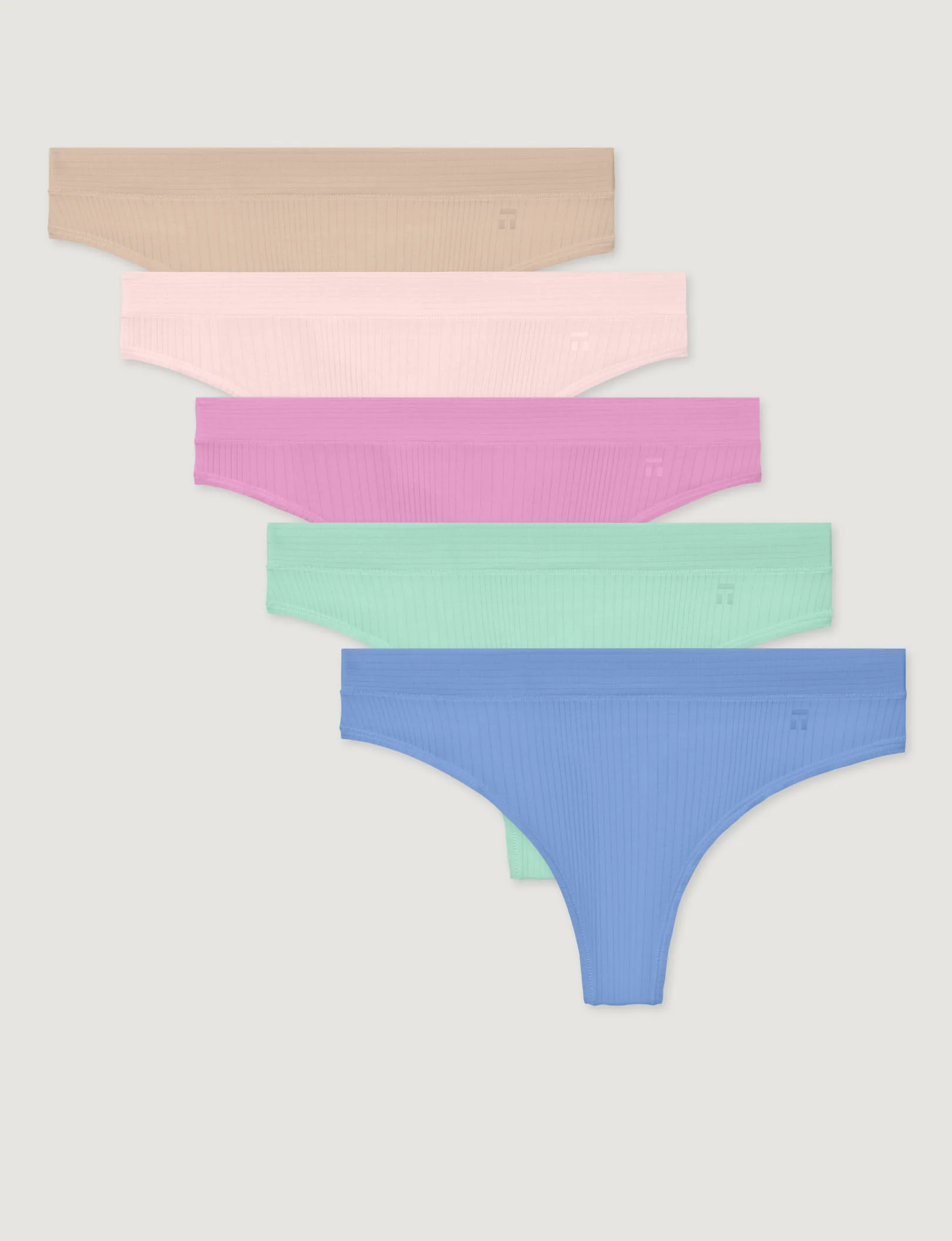 Women's Second Skin Luxe Rib Thong (5-Pack) - Image 6