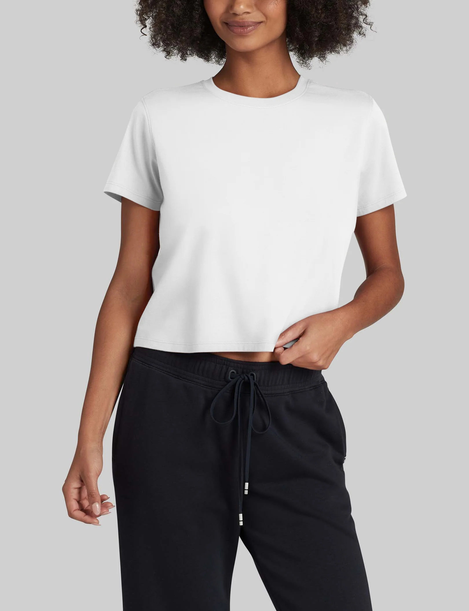 Women's Second Skin Not-Too-Cropped Crew Neck Tee - Image 4
