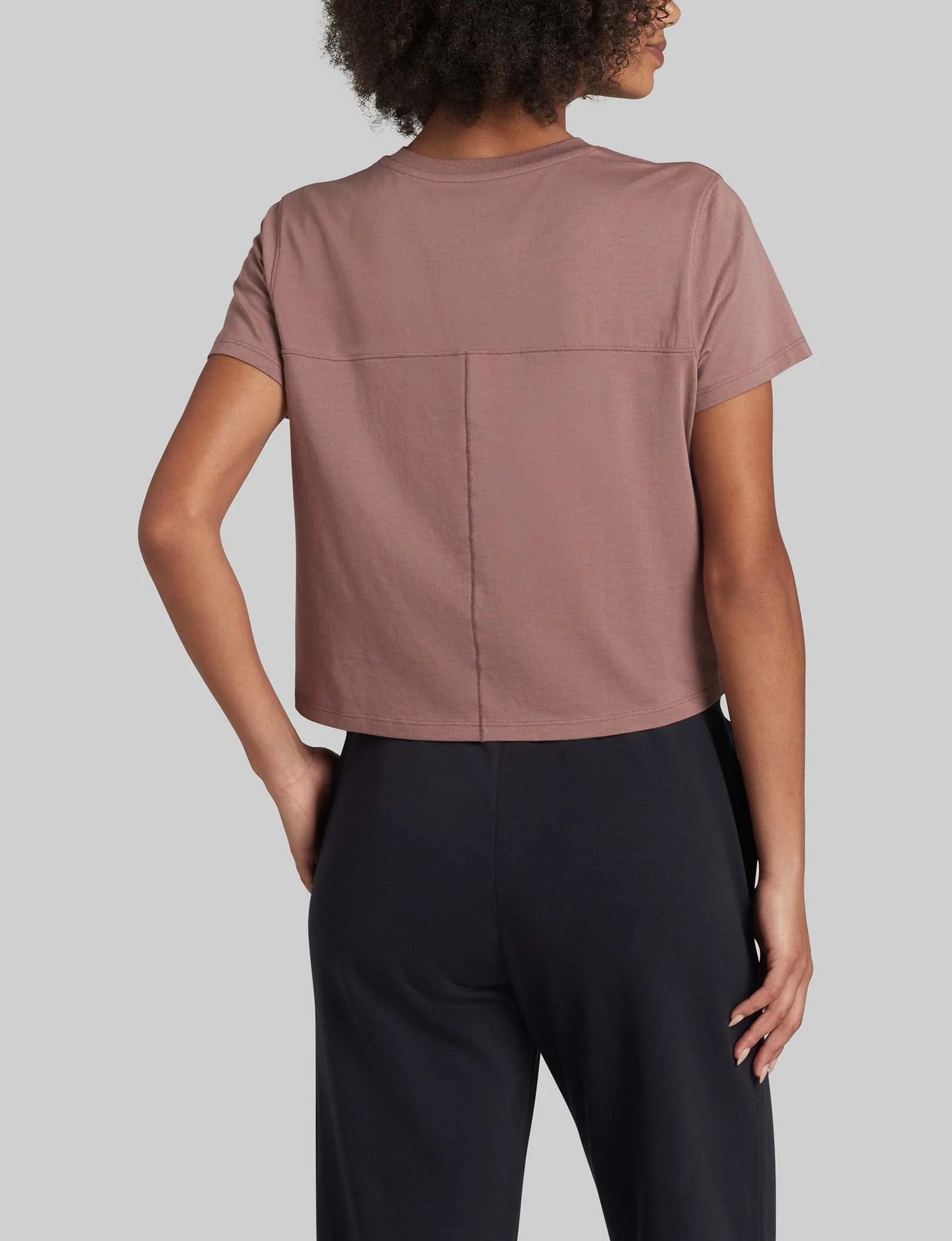 Women's Second Skin Not-Too-Cropped Crew Neck Tee - Image 5
