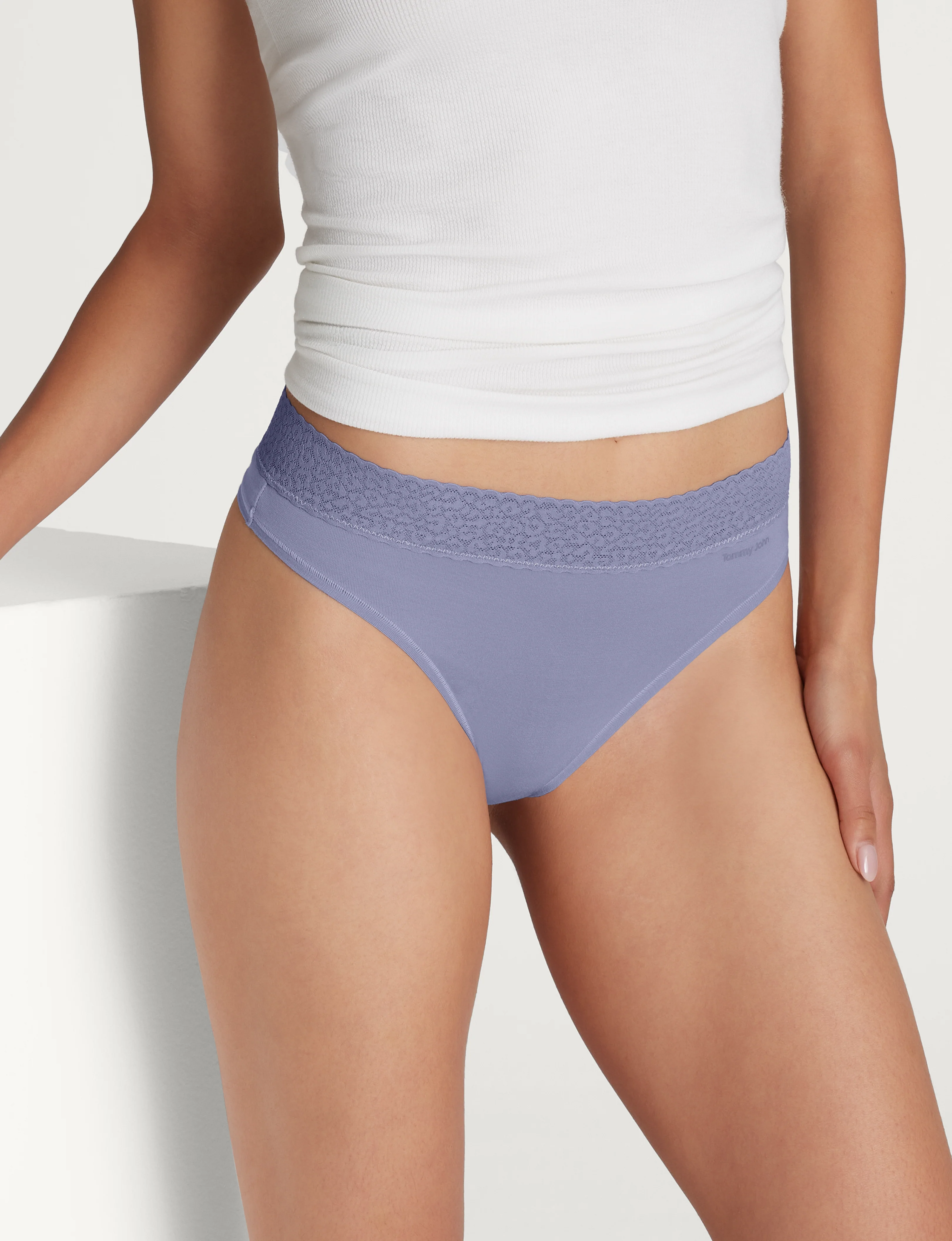Women's Second Skin Thong, Lace Waist - Image 19