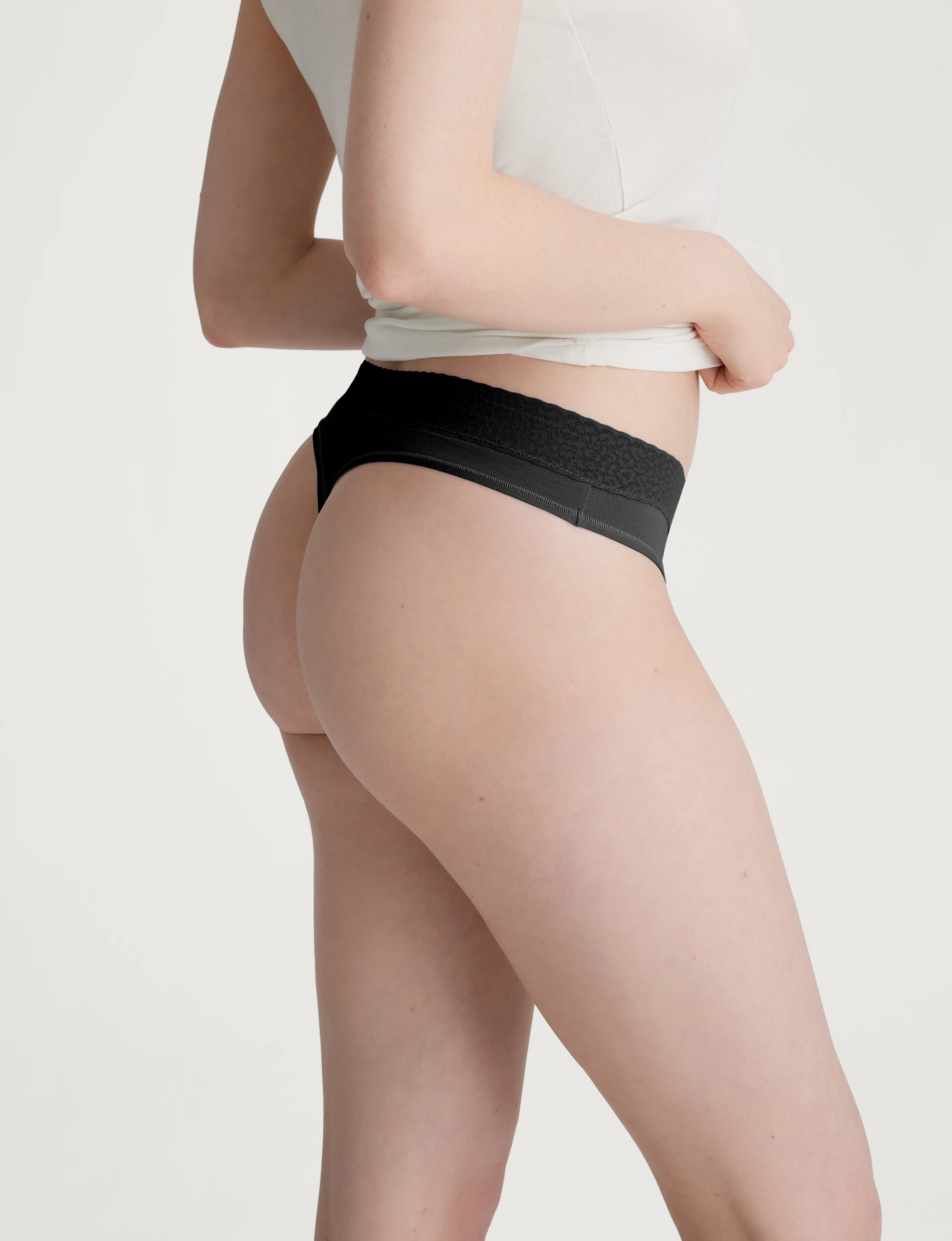 Women's Second Skin Thong, Lace Waist (3-Pack) - Image 11