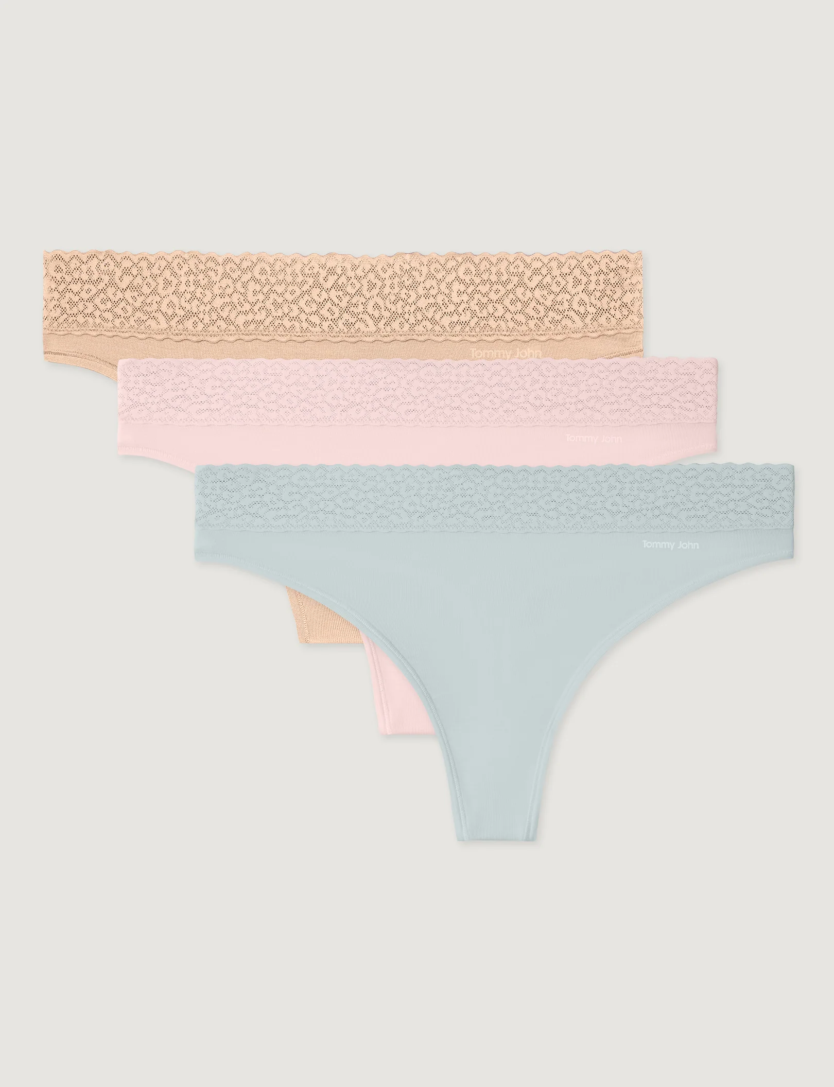 Women's Second Skin Thong, Lace Waist (3-Pack) - Image 2