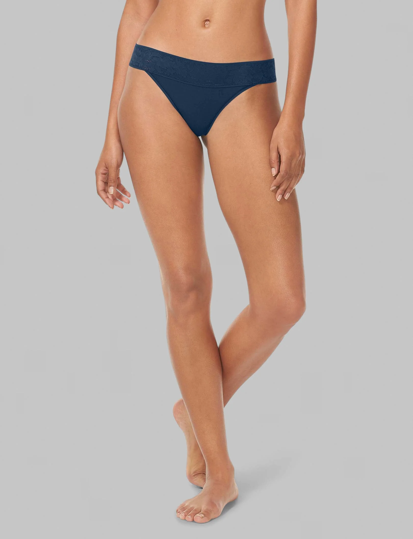 Women's Second Skin Thong, Lace Waist - Image 34