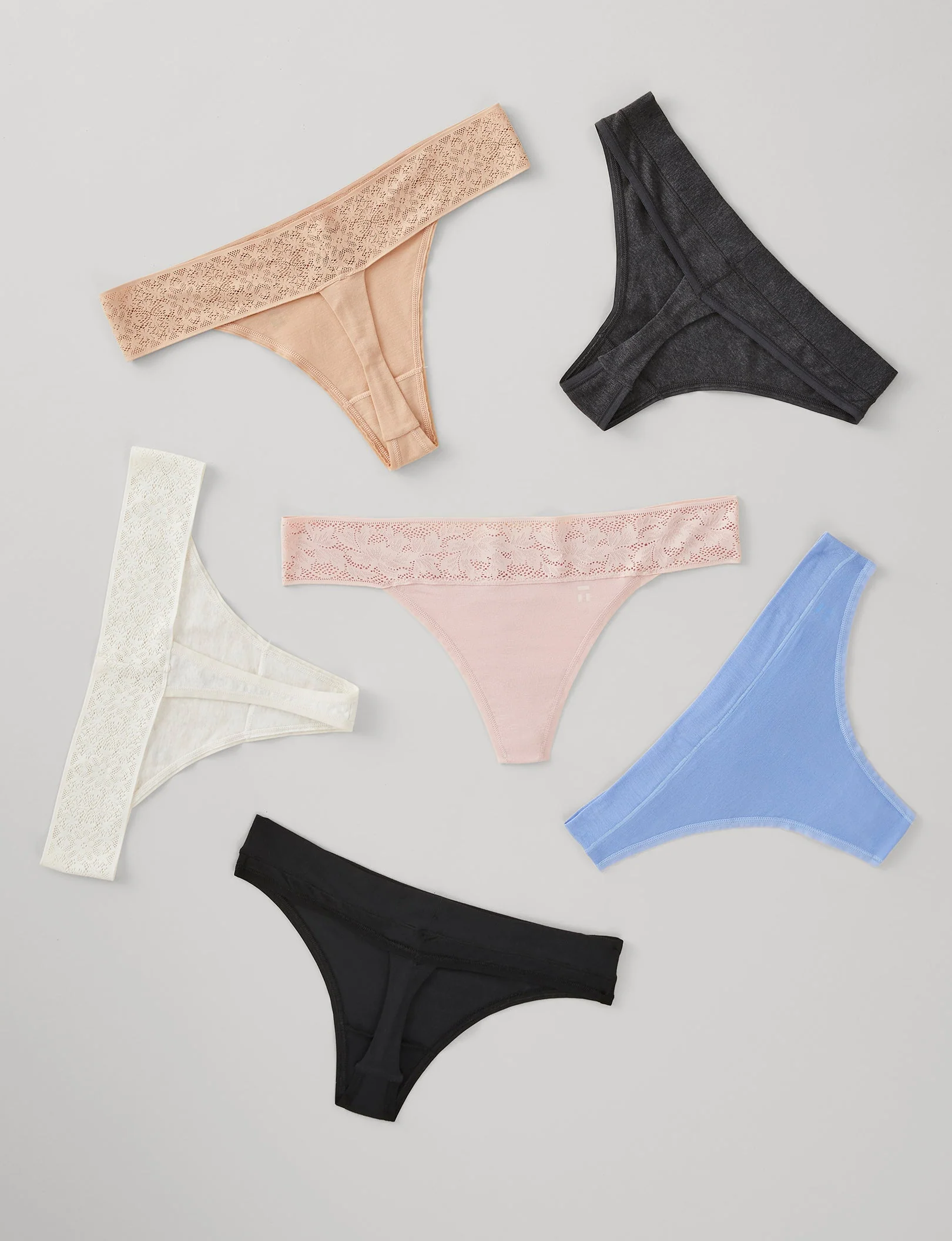 Women's Second Skin Thong, Lace Waist - Image 47