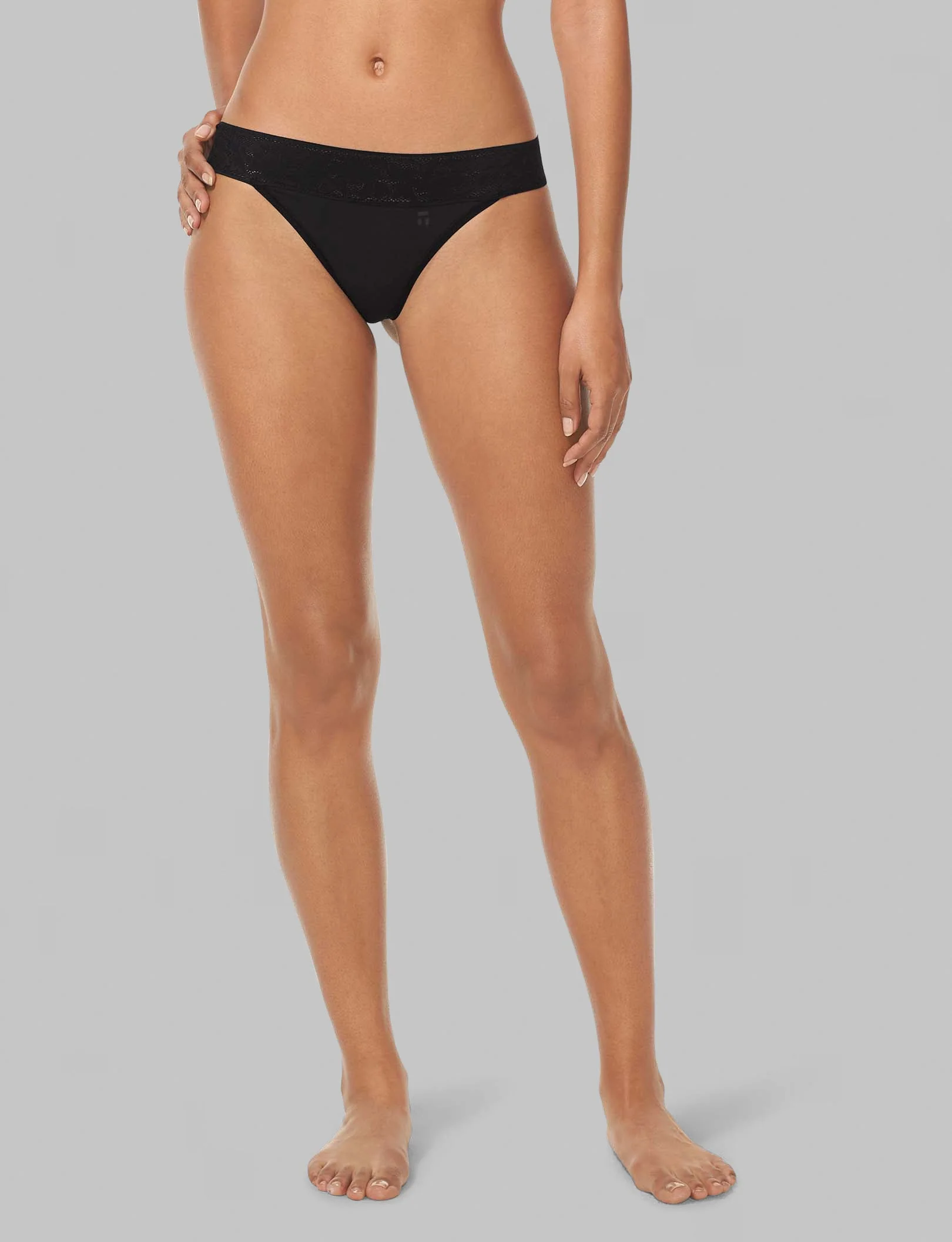 Women's Second Skin Thong, Lace Waist - Image 49