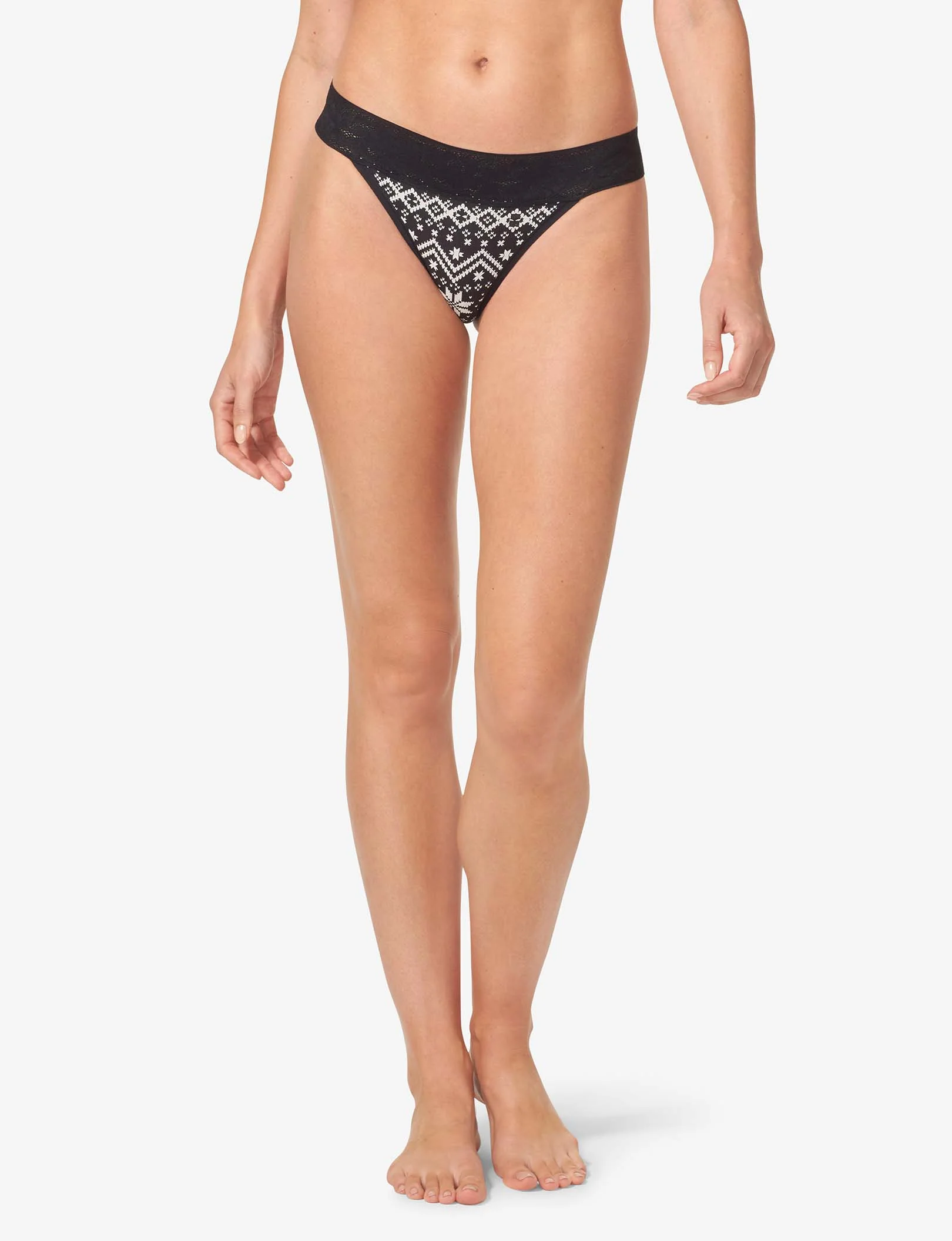 Women's Second Skin Thong, Lace Waist - Image 50