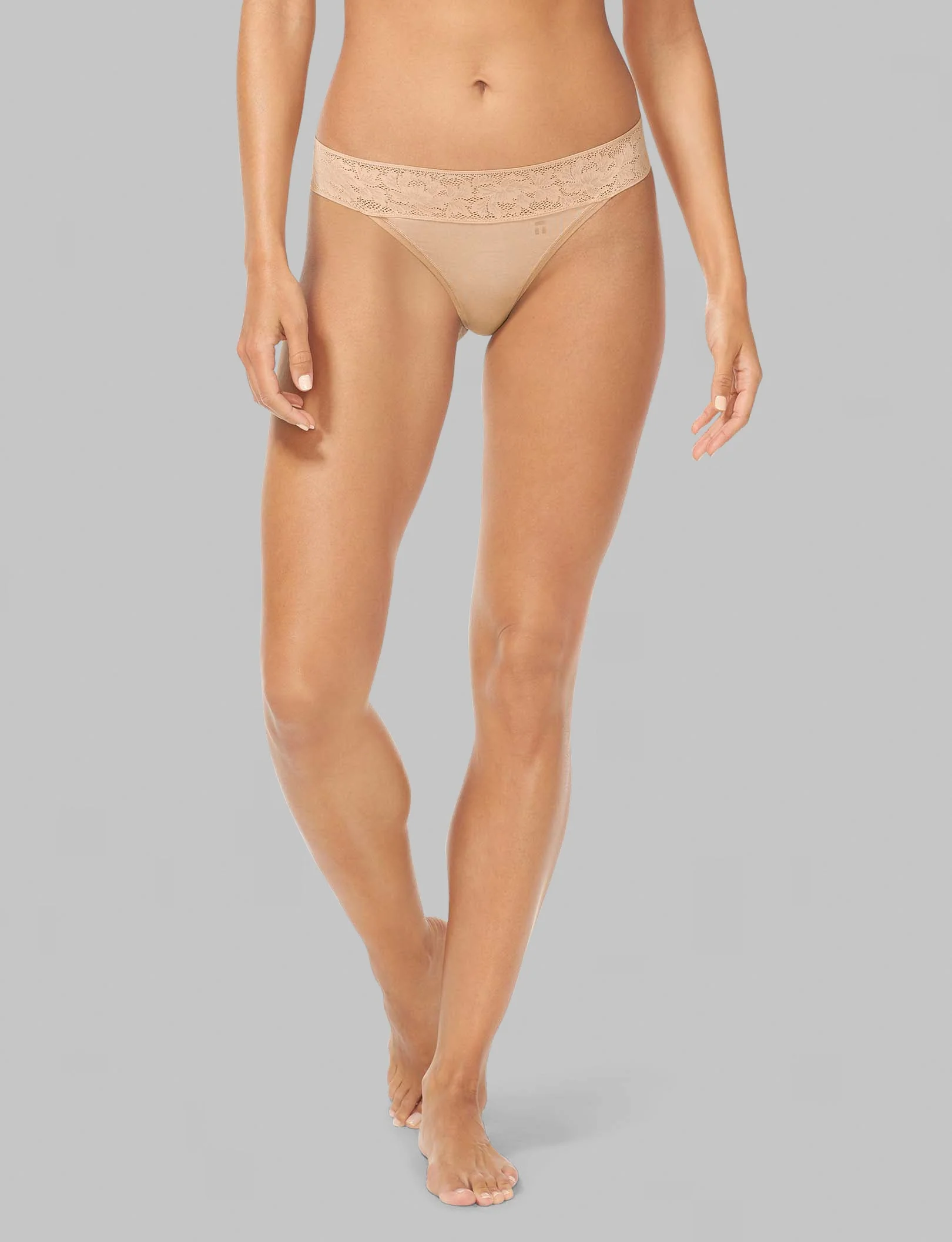 Women's Second Skin Thong, Lace Waist - Image 58
