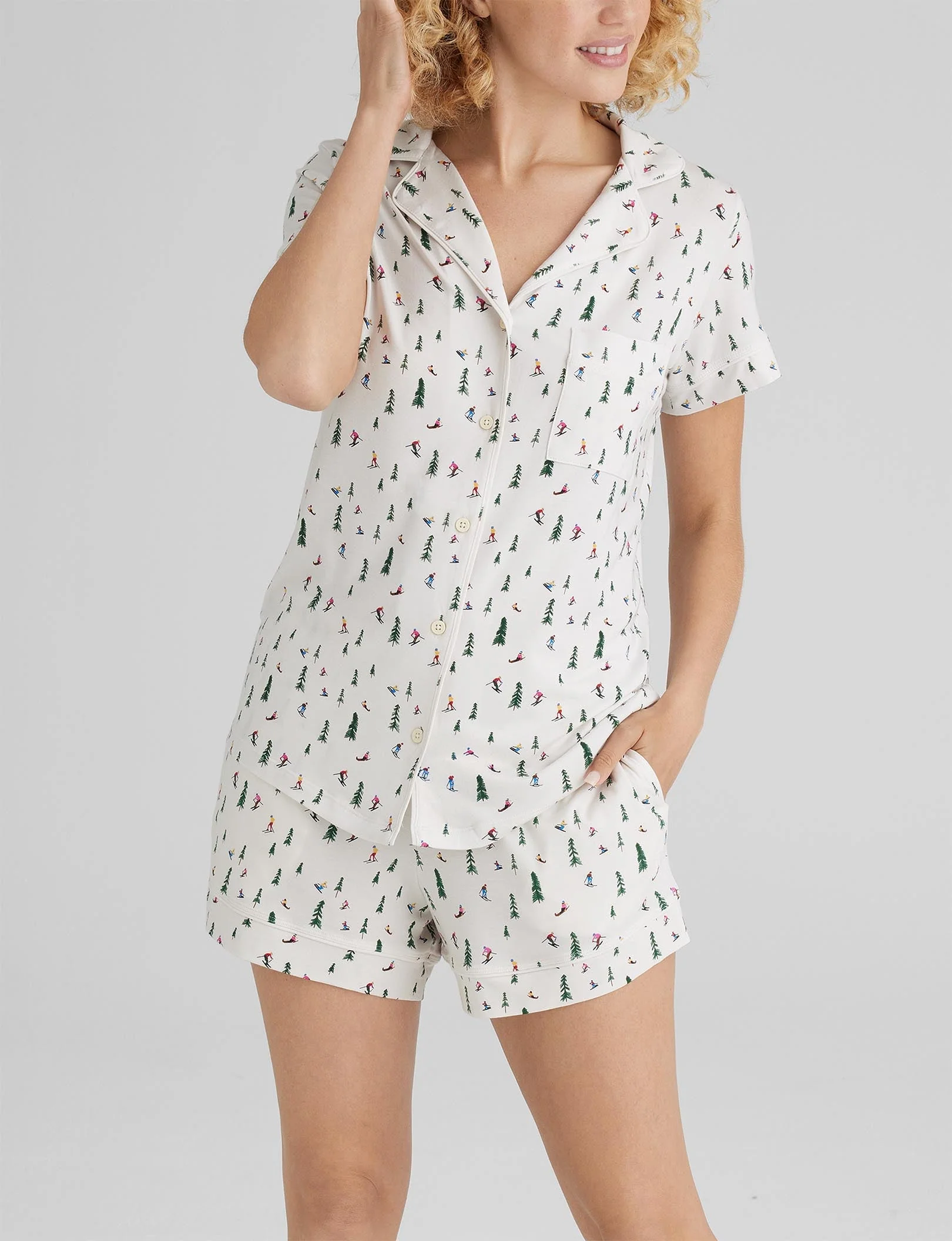Women's Downtime Pajama Top & Short Set - Image 100